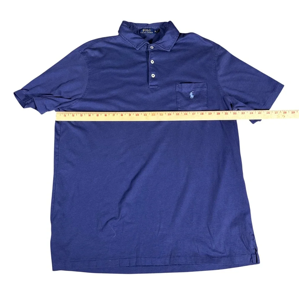 Polo Ralph Lauren Polo Shirt Mens XL Blue Short‎ Sleeve Pocket Pony Logo